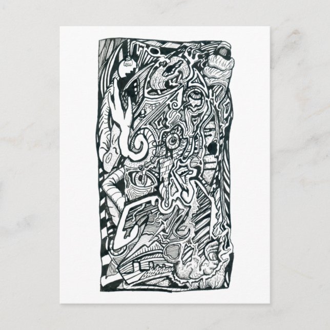 Postal Ataque de ansiedad de Brian Benson (Anverso)