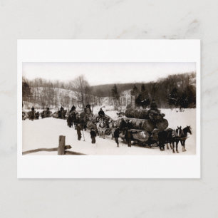 Postal Ataques de madera en el trabajo de 1905