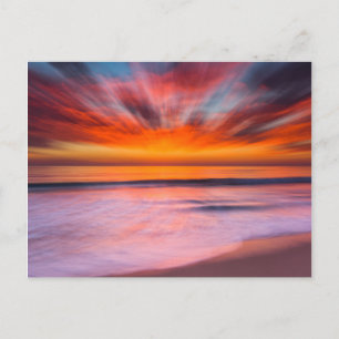 Postal Atardecer abstracto de la playa Tamarack