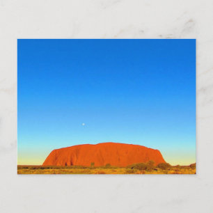 Postal atardecer azul uluru