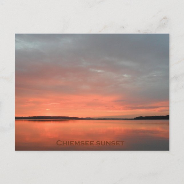 Postal atardecer chiemsee postcard (Anverso)