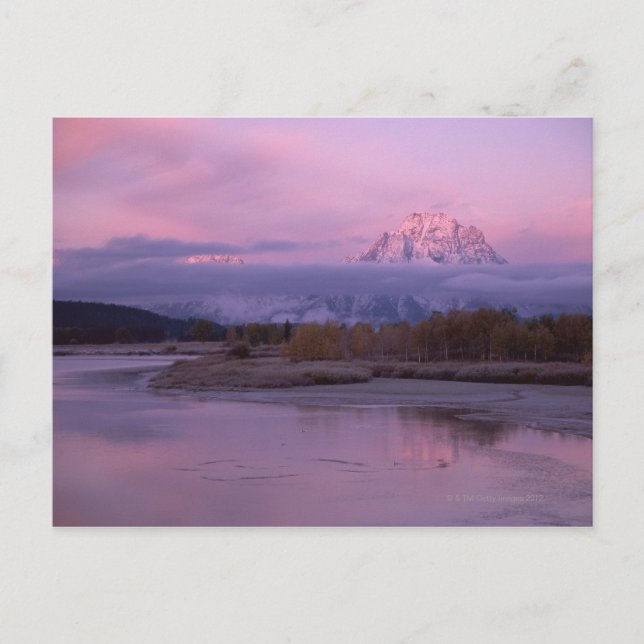Postal Atardecer con el Monte Moran en Grand Teton Nation (Anverso)