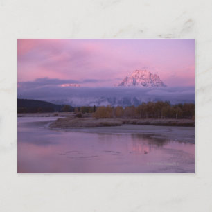 Postal Atardecer con el Monte Moran en Grand Teton Nation
