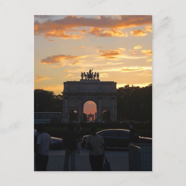 Postal Atardecer con los monumentos (Anverso)