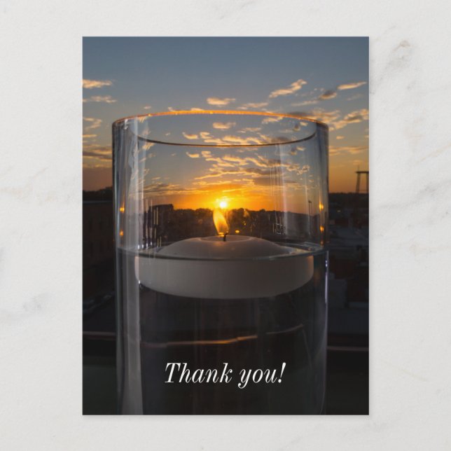 Postal Atardecer con luz de velas (Anverso)