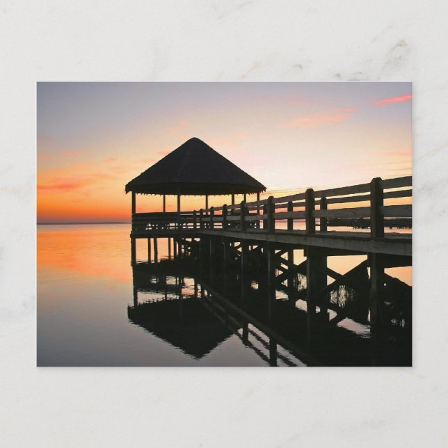 Postal Atardecer con reflexiones (Anverso)