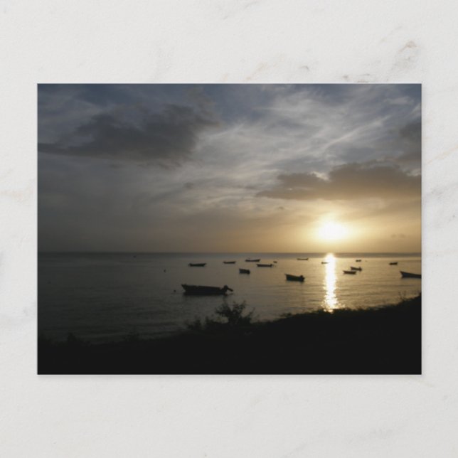 Postal Atardecer de Dominica (Anverso)
