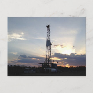 Postal Atardecer de la plataforma de perforación
