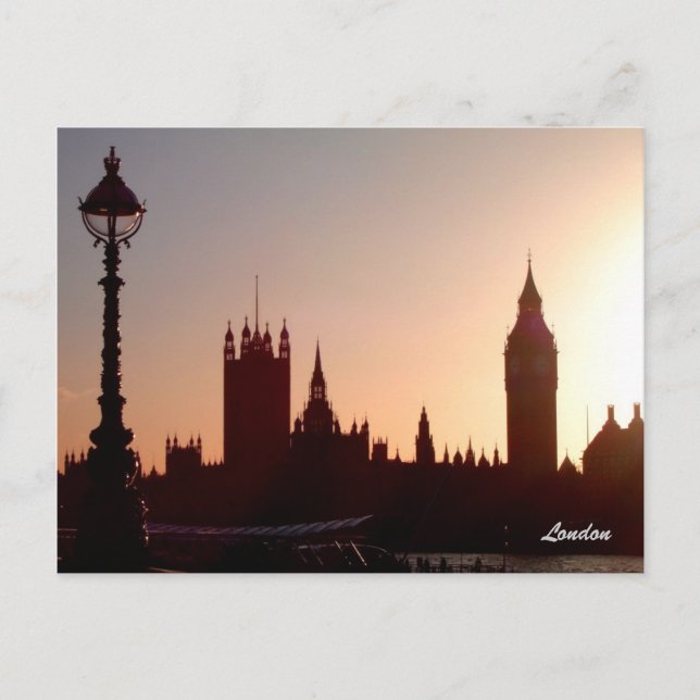 Postal Atardecer de Londres (Anverso)