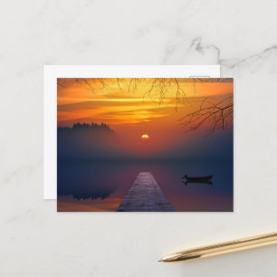 Postal Atardecer de otoño, fotografía panorámica,