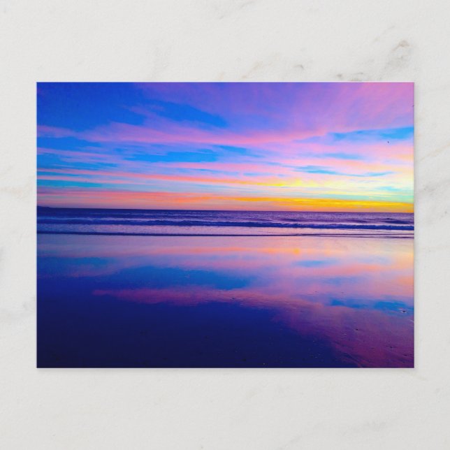 Postal Atardecer de Sueño Azul, Santa Mónica (Anverso)