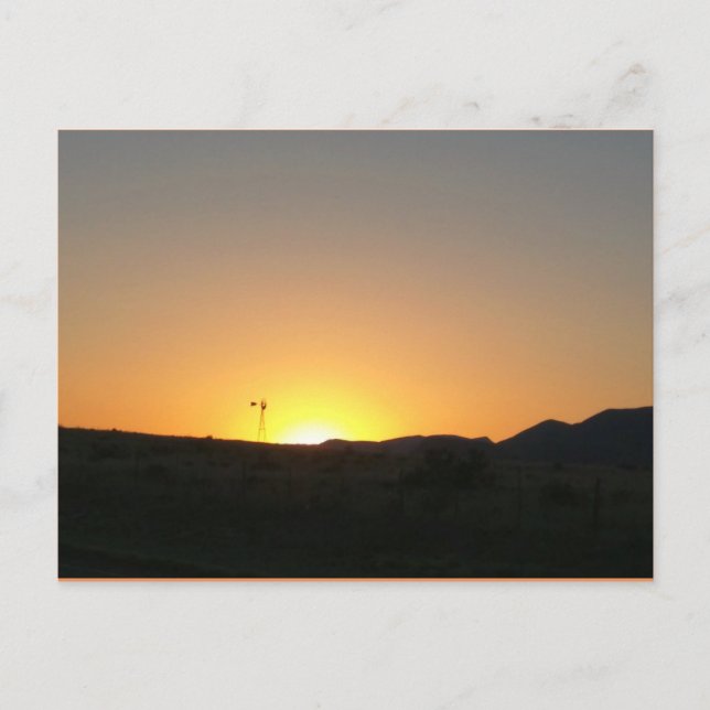Postal Atardecer de Texas (Anverso)