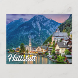 Postal Atardecer de verano sobre Hallstata, Austria