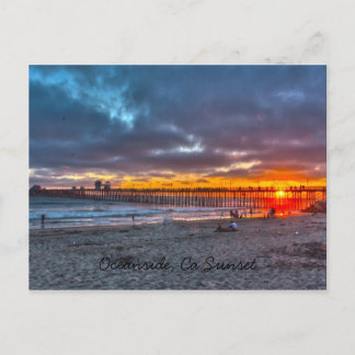 Postal Atardecer del muelle oceanside