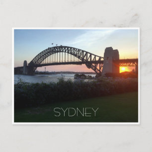 Postal atardecer del puente de sydney