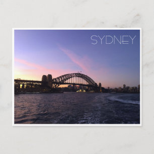 Postal atardecer del puente del puerto de sydney