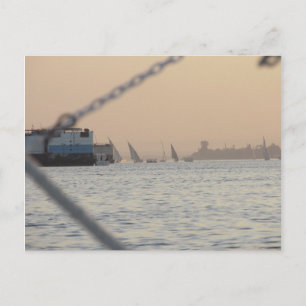 Postal Atardecer del río Nilo - Postcarta de Egipto