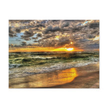 Atardecer dinámico en la playa de Pensacola, Flori