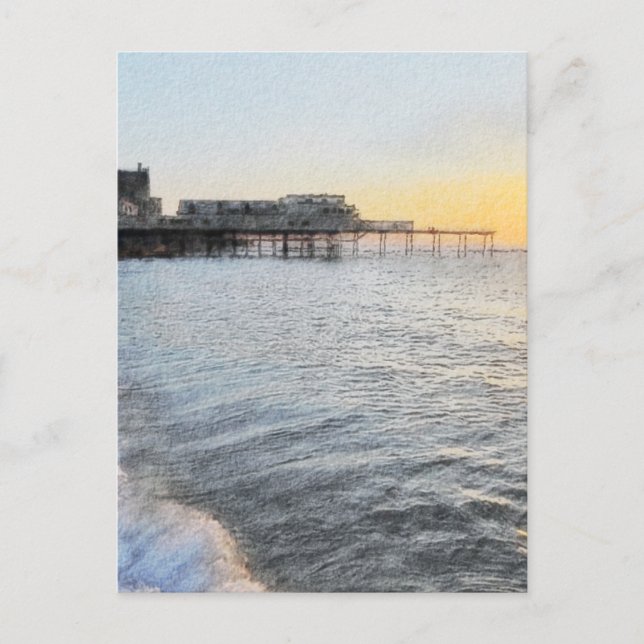 Postal Atardecer en Aberystwyth (Anverso)