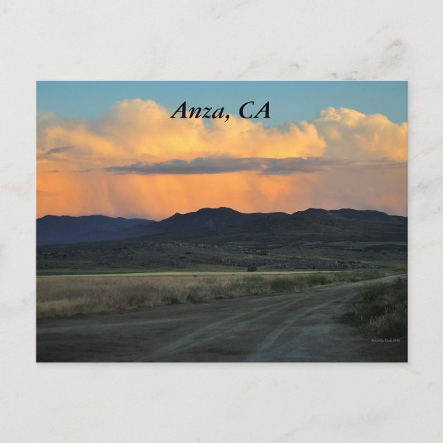 Postal Atardecer En Anza, CA (Anverso)