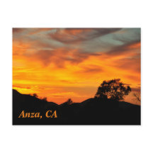 Atardecer En Anza, Postcard CA