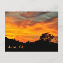 Postal Atardecer En Anza, Postcard CA