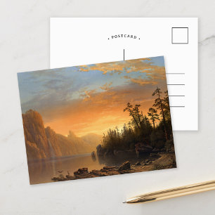 Postal Atardecer en California   Albert Bierstadt