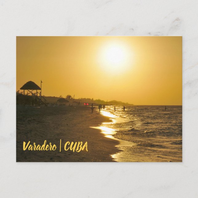 Postal Atardecer en Cuba (Anverso)
