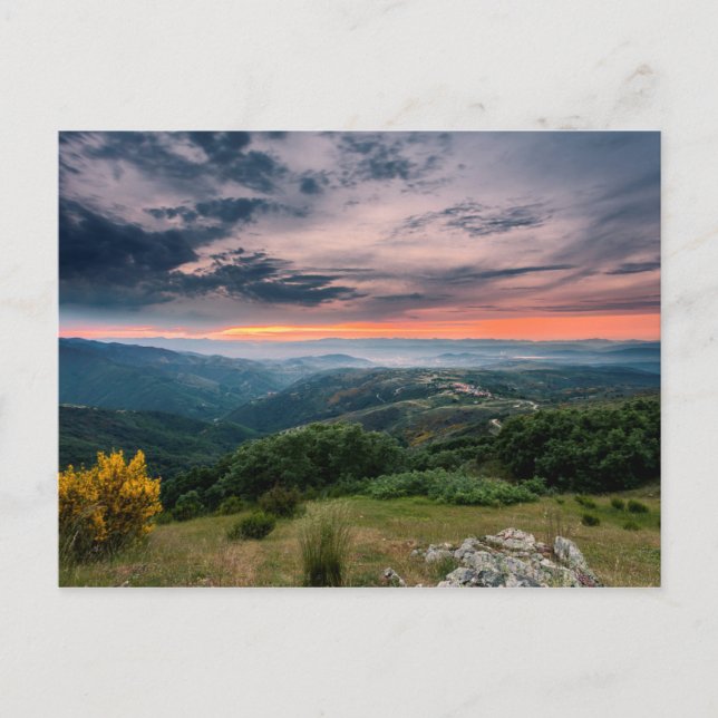 Postal Atardecer En El Bierzo (Anverso)