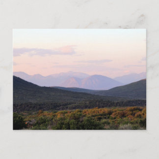 Postal Atardecer en el cañón negro del cañón, CO