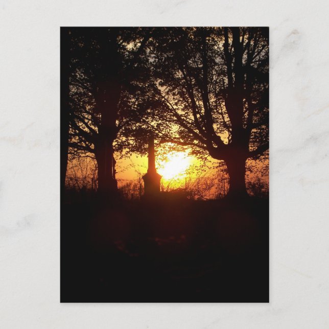Postal Atardecer en el cementerio (Anverso)