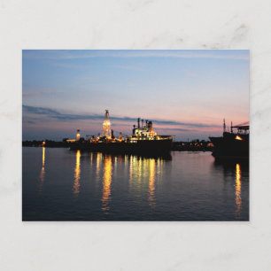 Postal Atardecer en el Golfo de México