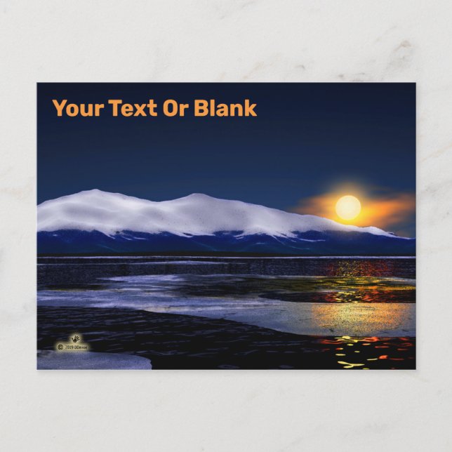 Postal Atardecer En El Hielo (Anverso)