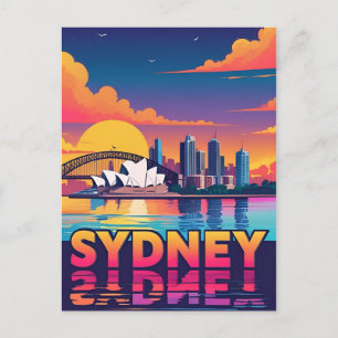 Postal Atardecer en el horizonte de Sídney Australia Viaj