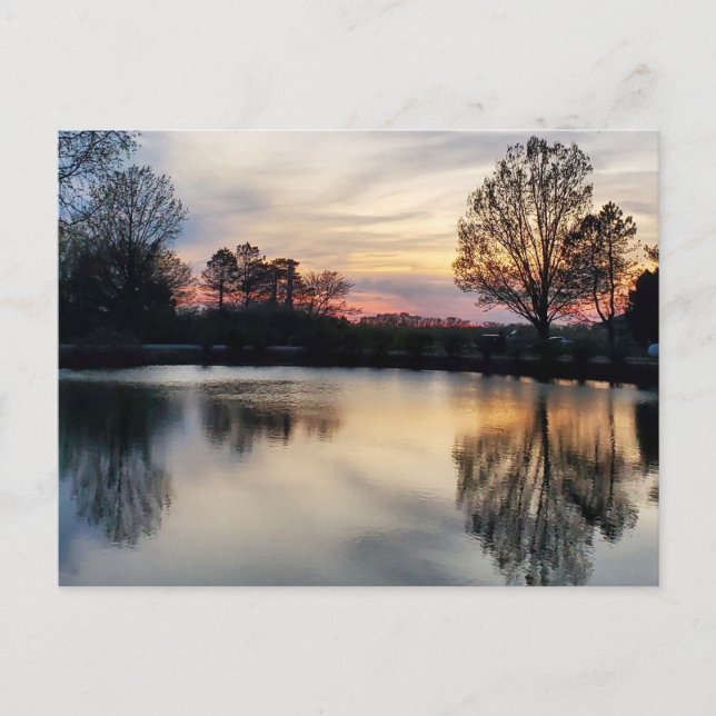 Postal Atardecer en el lago (Anverso)