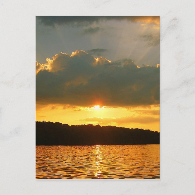 Postal Atardecer en el lago (Anverso)