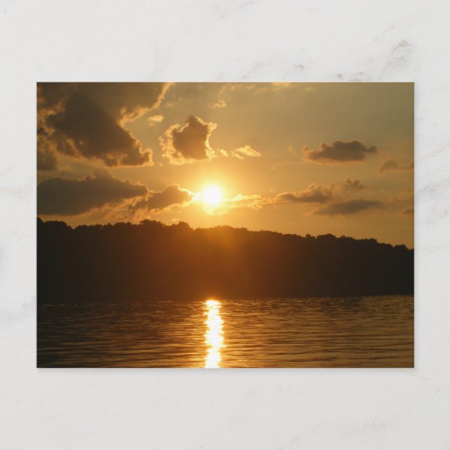 Postal Atardecer en el lago (Anverso)