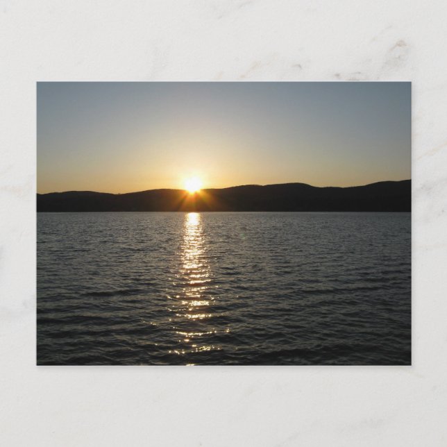 Postal Atardecer en el lago Onota: Horizontal (Anverso)