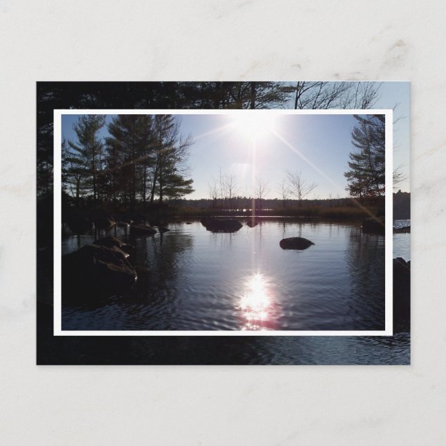 Postal Atardecer en el lago Postcard (Anverso)