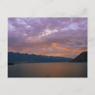 Postal Atardecer en el lago Wakatipu, Queenstown, NZ