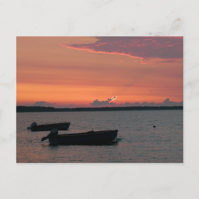 Postal Atardecer en el Mar Báltico (Anverso)