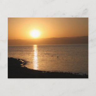 Postal Atardecer en el mar muerto