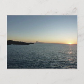 Postal Atardecer en el paisaje marino de la isla Antigua 