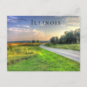 Postal Atardecer en el Parque Estatal Chain O Lakes Illin