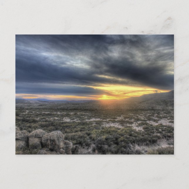 Postal Atardecer en el Parque Nacional Big Bend de Texas (Anverso)