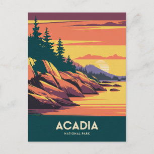 Postal Atardecer en el Parque Nacional de Acadia