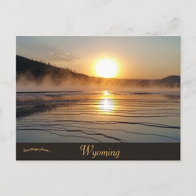 Postal Atardecer en el Parque Nacional Yellowstone Teton  (Anverso)