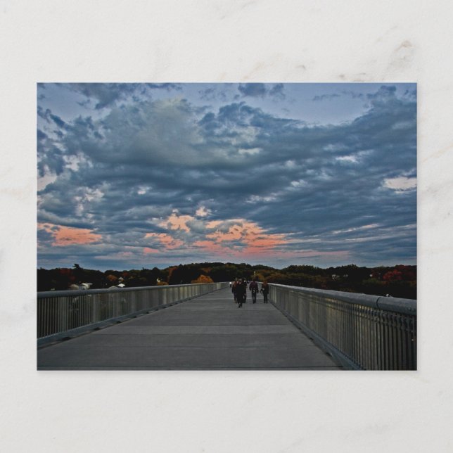 Postal Atardecer en el paseo (Anverso)