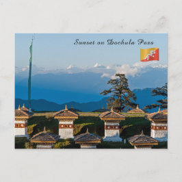 Postal Atardecer en el paso de Dochula - Bután, Himalaya
