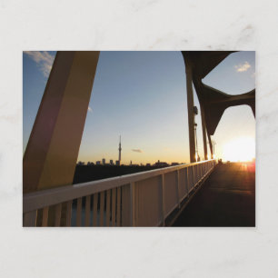 Postal Atardecer en el puente Horikirihinan: Tokio